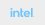 Intel-Logo als Wortmarke: hellblauer Schriftzug in Kleinbuchstaben mit klaren geometrischen Formen