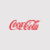 Coca-Cola-Logo von 2009 mit ikonischer roter Spencerian-Schrift auf grauem Hintergrund, klassisch und zeitlos gestaltet.