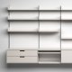 Vitsœ Regalsystem 606, 1960, entworfen von Dieter Rams. Umweltfreundliches, modular aufgebautes Design mit ressourcenschonenden Materialien. Als Beispiel für die Thesen: Gutes Design ist Umwelt freundlich