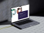 Offener Laptop auf einer Betonoberfläche zeigt eine abonax Webseite mit Informationen über Leadership und Kreativität.