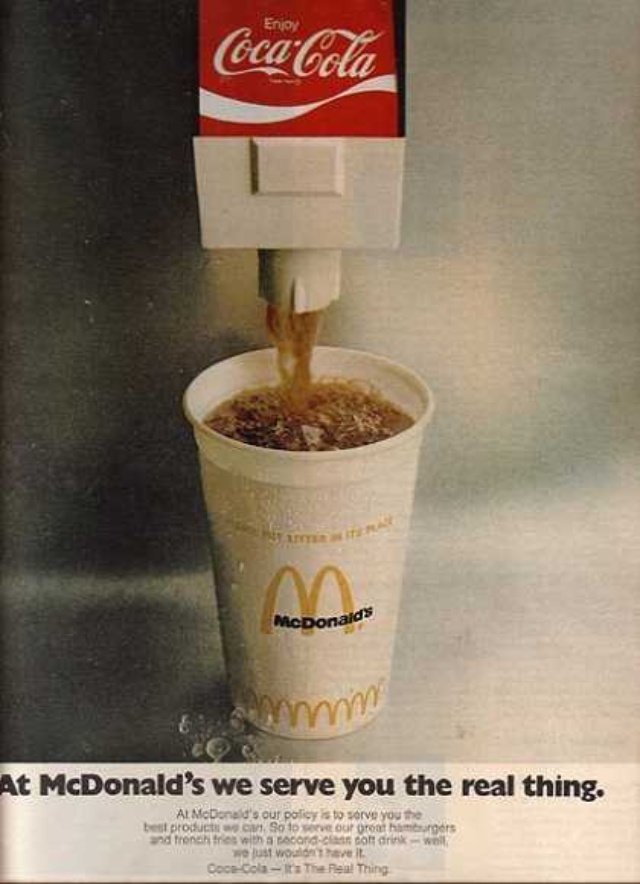 Coca Cola Werbung 1970, Coke bei McDonalds
