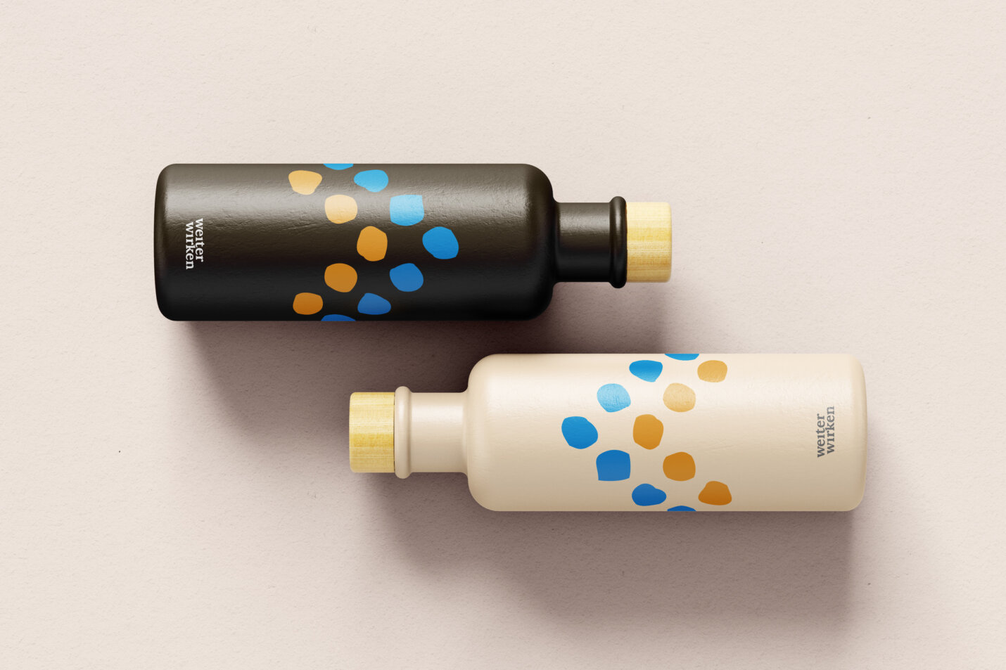 Branding für weiter wirken. Logo Design auf einer Trinkflasche