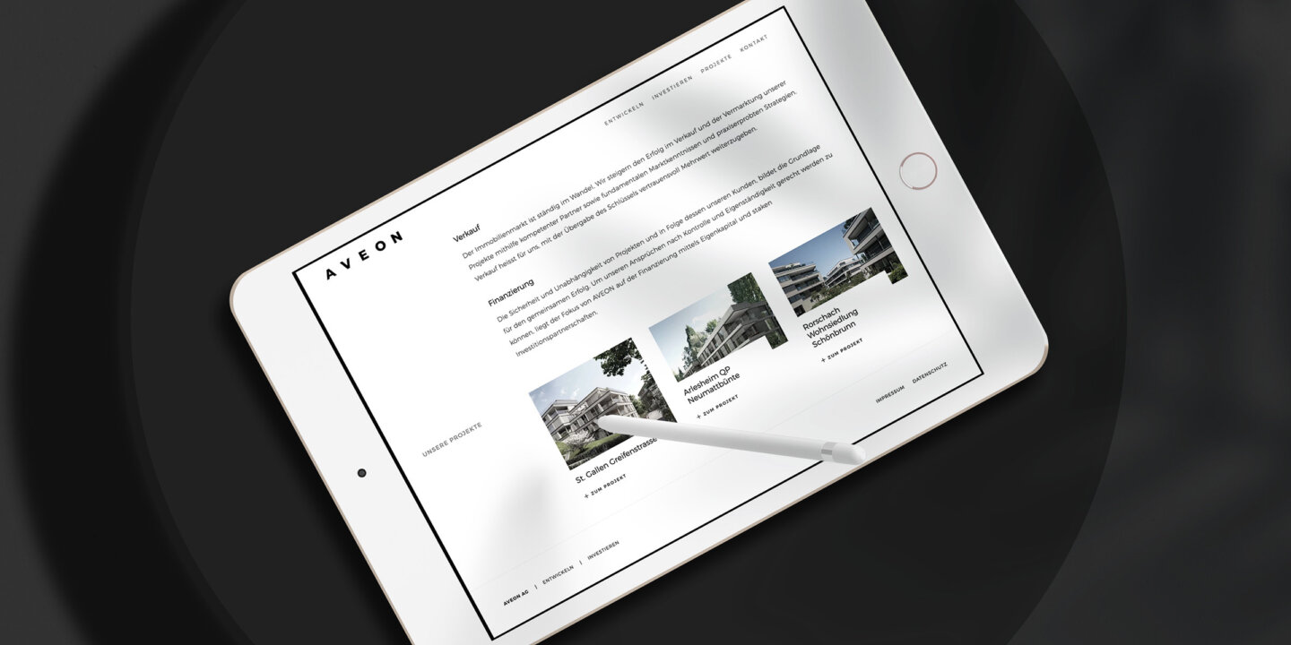 AVEON responsive website